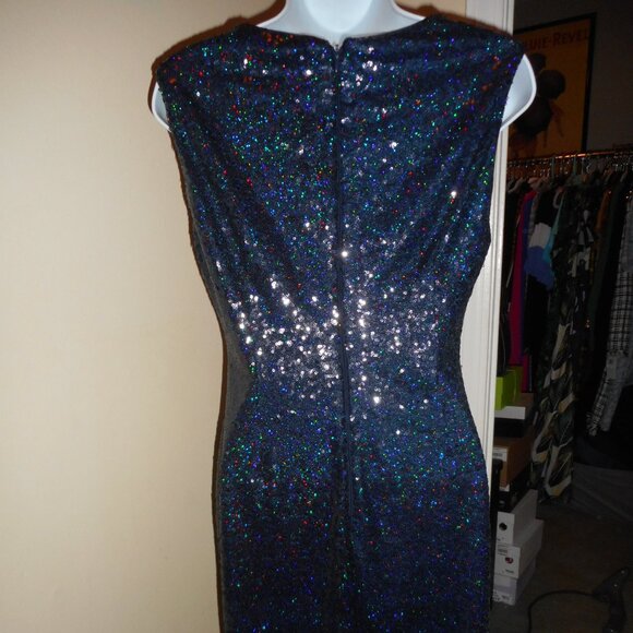NWT Calvin Klein full sequins navy dress, size 4 - Picture 3 of 7
